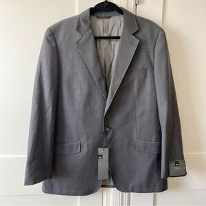 Mossimo Y2K Vintage Slim Fit Wool Blend One Button Blazer Charcoal Gray Sz L